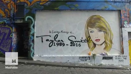 Yes, someone made a RIP Taylor Swift mural