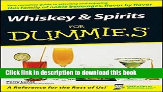 Download Whiskey and Spirits For Dummies  Ebook Free