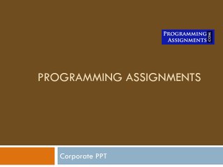 programmingassignments.com  Corporate Presentation