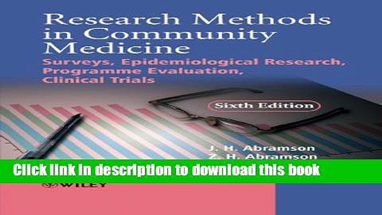 PDF Research Methods in Community Medicine: Surveys, Epidemiological Research, Programme