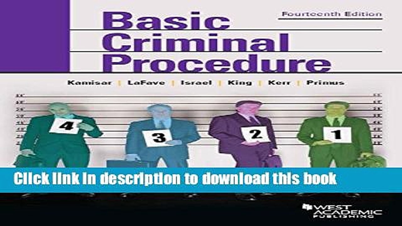 [PDF]  Basic Criminal Procedure: Cases, Comments and Questions  [Download] Full Ebook