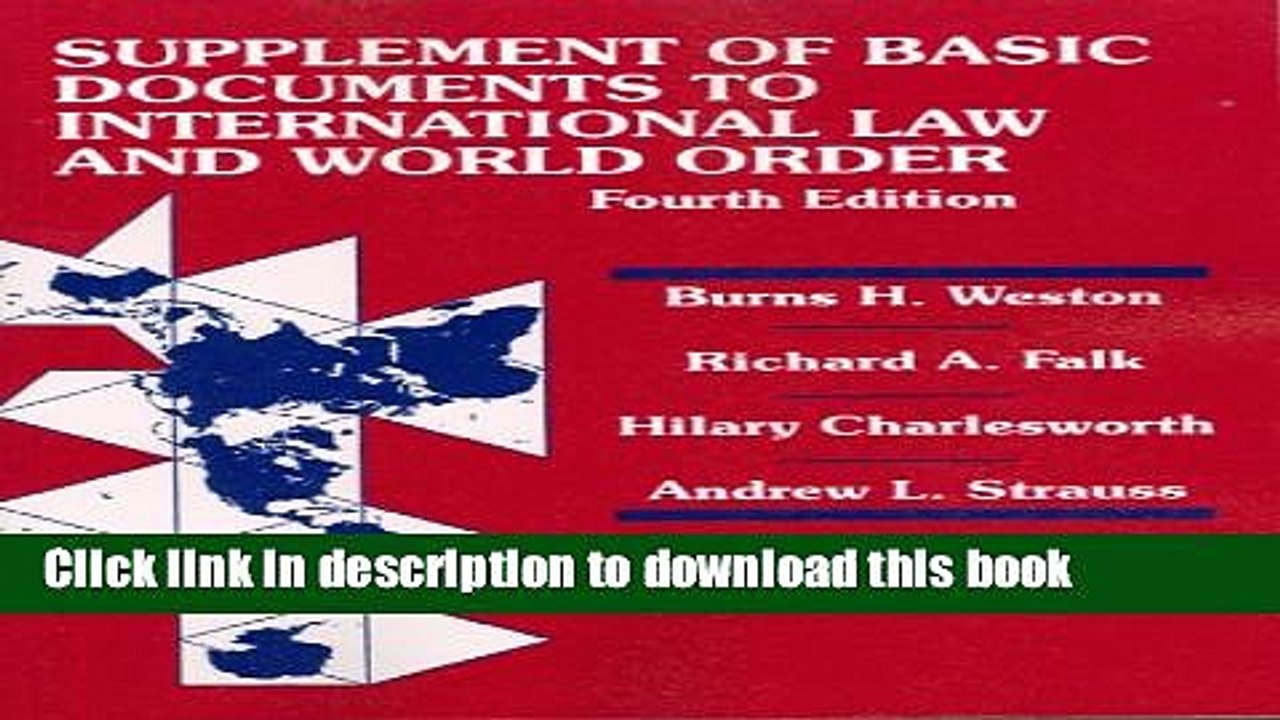 [PDF]  Basic Document Supplement to International Law and World Order  [Read] Full Ebook