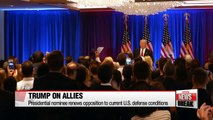 Presidential nominee renews opposition to current U.S. defense conditions