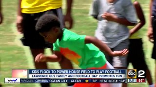 Kids brave heat to attend Family and Football Day