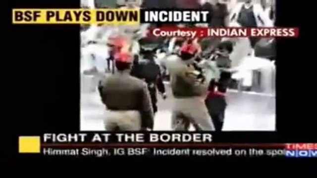 Fight At Wagah Border Between Pakistani Solider and Indian Army Solider 14 August 2016