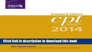 Read Books CPT 2014 Standard Edition (CPT Current Procedural Terminology - Standard Edition) PDF