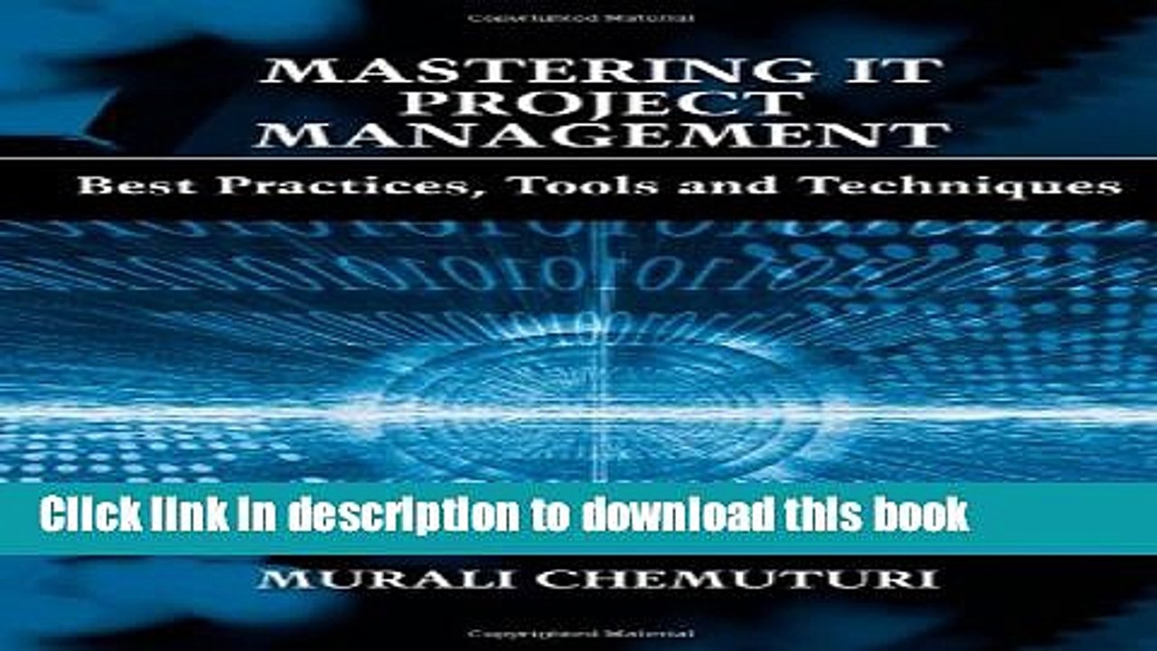 Read Mastering It Project Management: Best Practices, Tools and Techniques  PDF Free