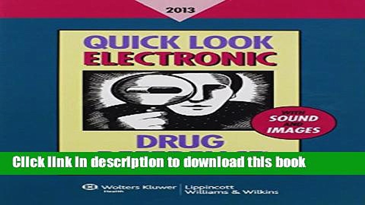 Download Quick Look Electronic Drug Reference 2013 [PDF] Online