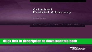 [PDF]  Criminal Pretrial Advocacy  [Read] Online