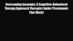 Download Overcoming Insomnia: A Cognitive-Behavioral Therapy Approach Therapist Guide (Treatments