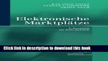 Read Elektronische MarktplÃ¤tze: E-Business im B2B-Bereich (German Edition) Ebook Free