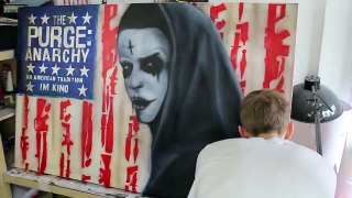 THE PURGE  Anarchy   YTer Preview   Airbrush Painting #23