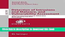 Read Detection of Intrusions and Malware, and Vulnerability Assessment: 10th International