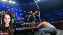 WWE Smackdown 1/14/16 Wyatts vs Dudley Boys Table Match