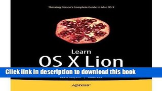 Read [ [ [ Learn OS X Lion (New)[ LEARN OS X LION (NEW) ] By Meyers, Scott ( Author )Oct-17-2011