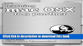 Download Learning Mac OS X 10.3 Panther  PDF Free