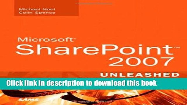Read Microsoft SharePoint 2007 Unleashed Ebook Free