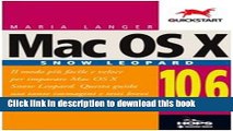 Read Mac Os X 10.6 Snow Leopard  PDF Free