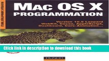 Download Mac Os X programmation (French Edition)  PDF Free