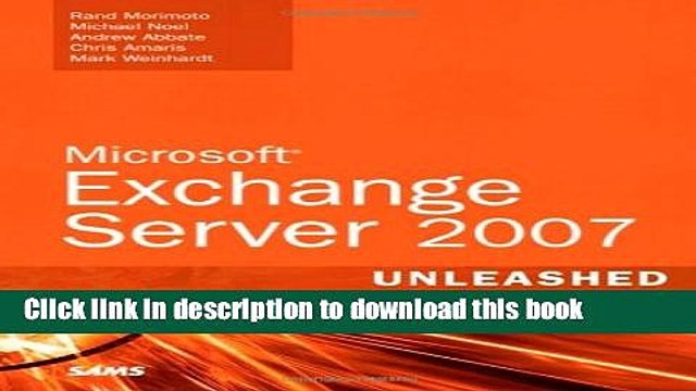 Read Microsoft Exchange Server 2007 Unleashed Ebook Free