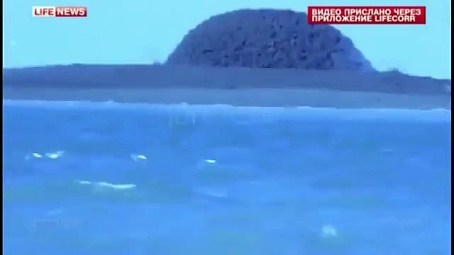 Erupting Methane Mud Volcano: Russia. 28 Oct 2015.