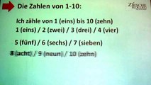 1.05 Deutsch lernen A1 - die Zahlen 1 bis 10