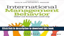 Download Books International Management Behavior: Global and Sustainable Leadership E-Book Free