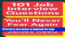 Download Books 101 Job Interview Questions You ll Never Fear Again PDF Online