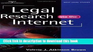 [PDF]  Legal Research via the Internet  [Download] Full Ebook