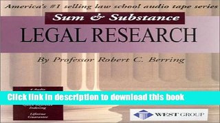 [PDF]  Legal Research, Legal Information and the First Year of Law School (Audio Cassette)