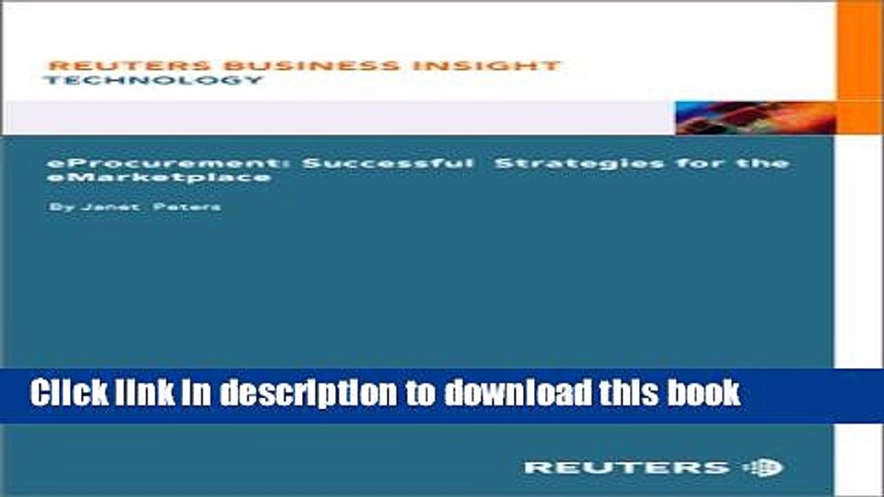 Read eProcurement: Successful Strategies for the eMarketplace  Ebook Free