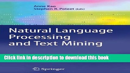 Read Natural Language Processing and Text Mining  Ebook Online