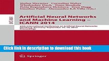 Download Artificial Neural Networks and Machine Learning -- ICANN 2014: 24th International