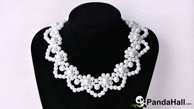Vidéo 27 photo Comment faire un collier élégant avec perles en verre nacré pour mariage