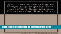 Read AAT Technician Unit 18 Option: Interactive Text: Preparing Business Taxation Computations FA