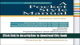 Download Book A Pocket Style Manual: APA Version E-Book Free