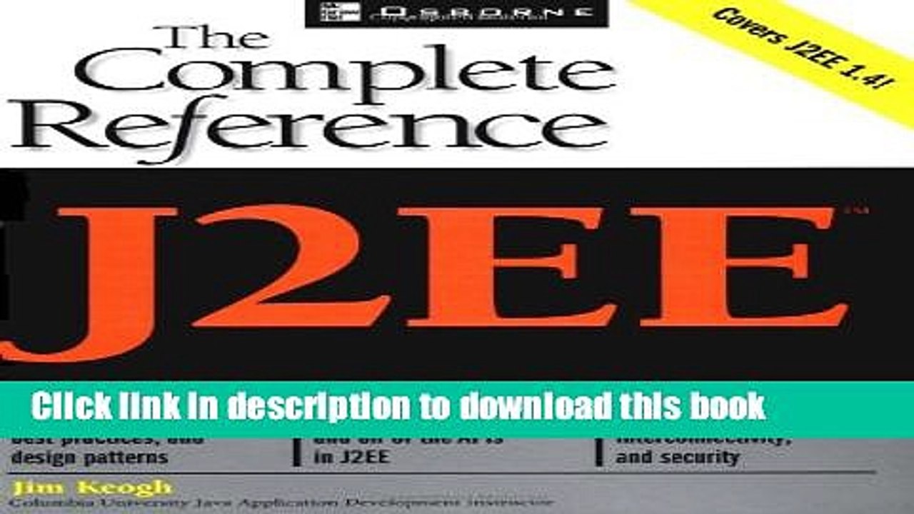Read J2EE: The complete Reference Ebook Free