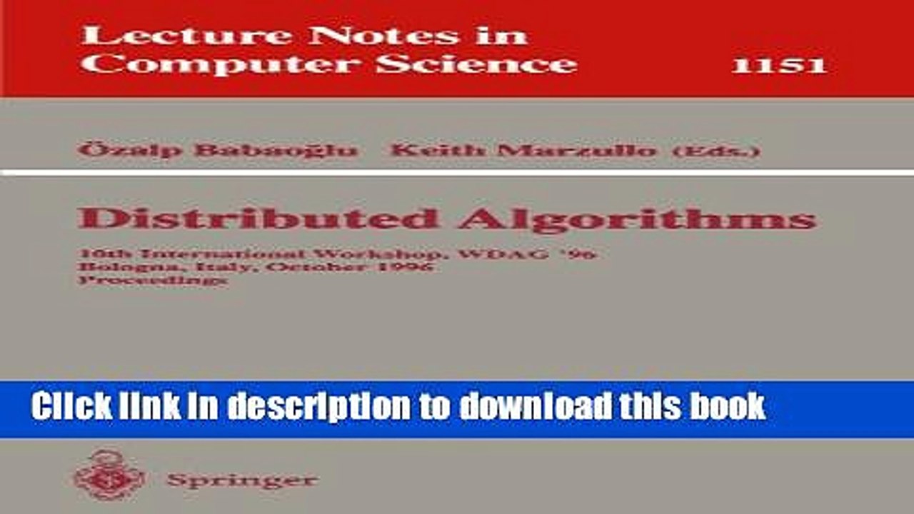 Read Distributed Algorithms: 10th International Workshop, WDAG  96, Bologna, Italy, October 9 -