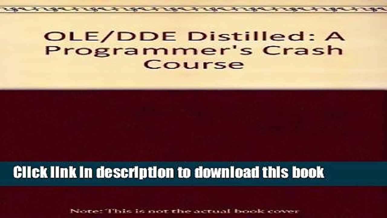 Download Ole 2.0 and Dde Distilled: A Programmer s Crash Course Ebook Free
