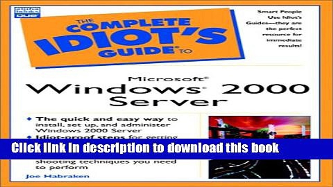 Read The Complete Idiot s Guide to Microsoft Windows 2000 Server PDF Online