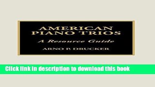 Read Book American Piano Trios E-Book Free