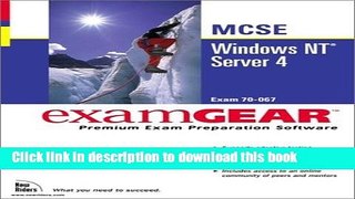 Read McSe Windows Nt Server 4: Examgear (New Riders exam gear) by New Riders Development (1999)