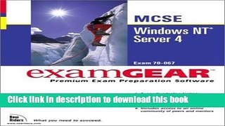 Read McSe Windows Nt Server 4: Examgear (New Riders exam gear) by New Riders Development (1999)