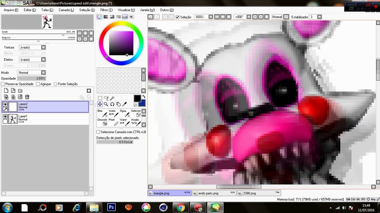 [SPEED EDIT]FNAF - MAKING FNAF2  2 TANGLE - FAZENDO A TANGLE DO FNAF 2