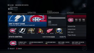 NHL 16 - GM Mode - Montreal Canadiens ep. 6 'Round 2'