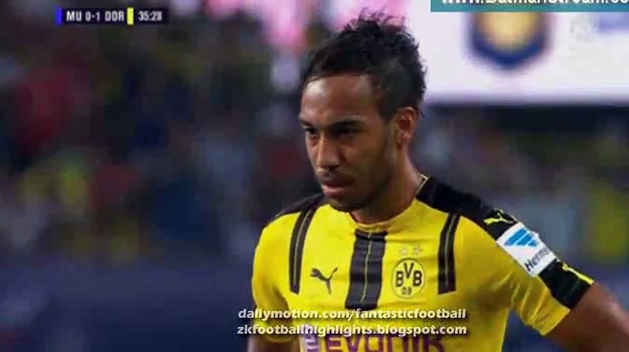 Pierre-Emerick Aubameyang Penalty Goal HD - Manchester United 0-2 Borussia Dortmund 22.07.2016