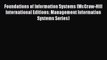 READ book  Foundations of Information Systems (McGraw-Hill International Editions: Management