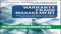 Read Warranty Fraud Management: Reducing Fraud and Other Excess Costs in Warranty and Service