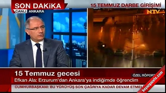 Bakan Efkan Ala, 15 Temmuz gecesini anlattı
