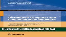 Read Distributed Computer and Communication Networks: 18th International Conference, DCCN 2015,